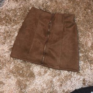 Fashion nova brown Suede skirt